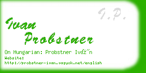 ivan probstner business card